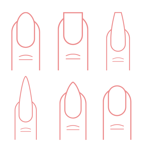 Les différentes formes d'ongles